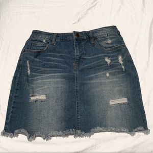 Target Distressed Denim Skirt